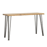 Best Furniture Outlet - Coaster - Zander Solid Wood Top Console Table Natural and Matte Black - 723499